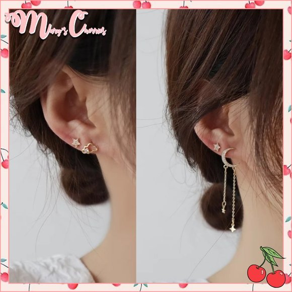 🍒 925 Night Sky Earring Set - Picture 1 of 6